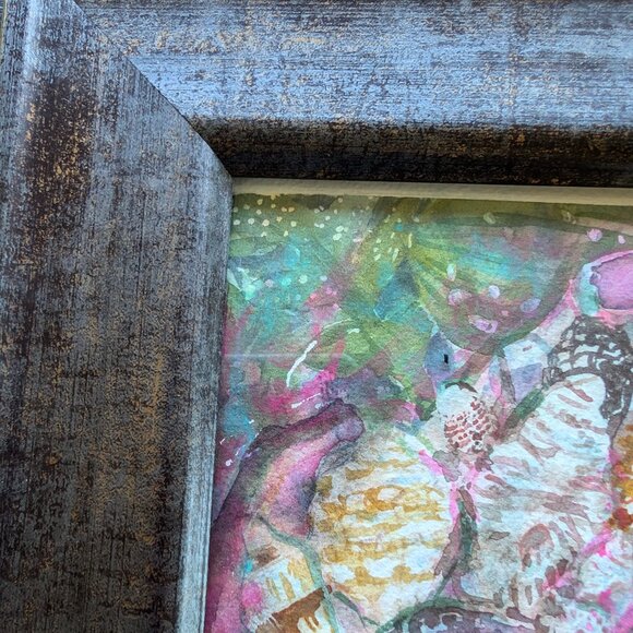 "Handful of Shells: Botanical" Original 5"x7" Framed Watercolor Painting Art - Picture 6 of 7